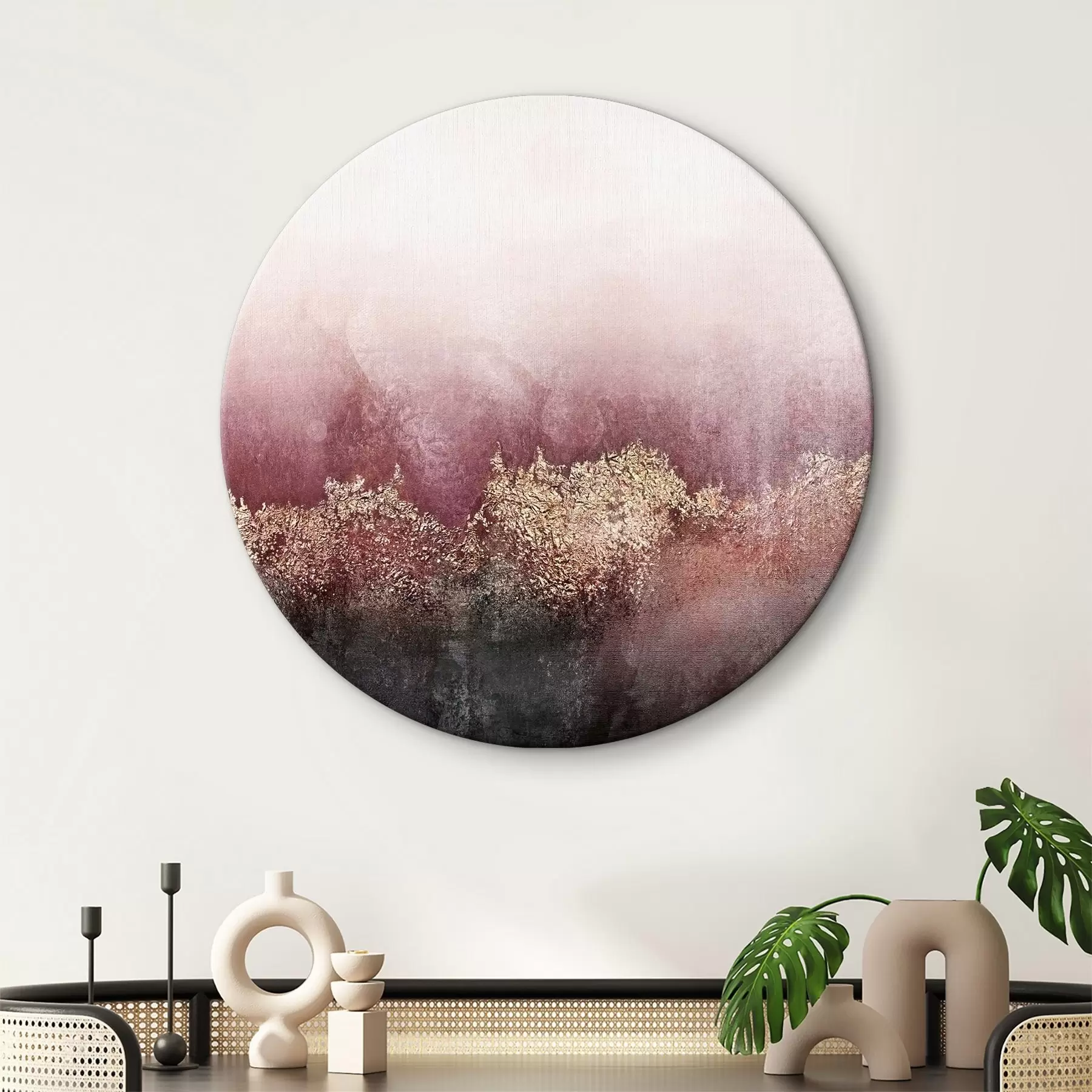 Wandbilder Abstraktion in Burgundertönen r35844