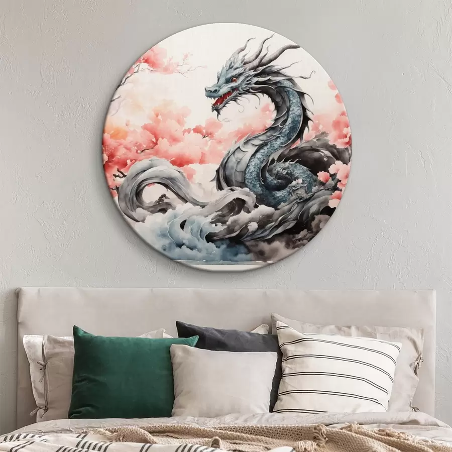 Wandbilder Drache aus der chinesischen Mythologie Aquarell r36239