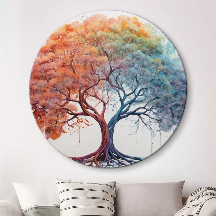 Wandbilder Fantastischer Baum mit unterschiedlichem Farbspektrum r36444