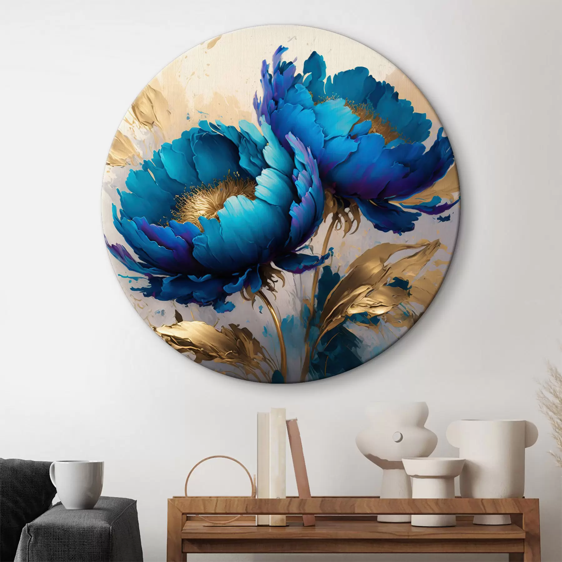 Wandbilder Blaue Pfingstrosen r37843