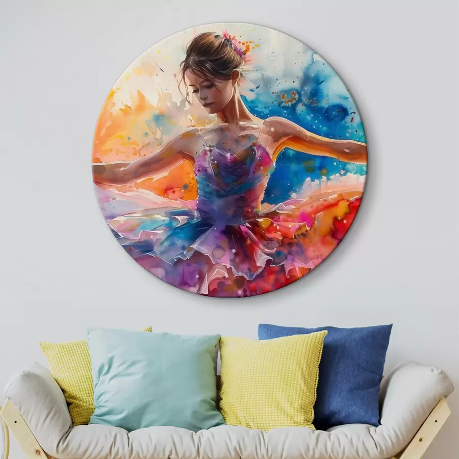 Wandbilder Mädchen Ballerina Aquarell Bild r38466