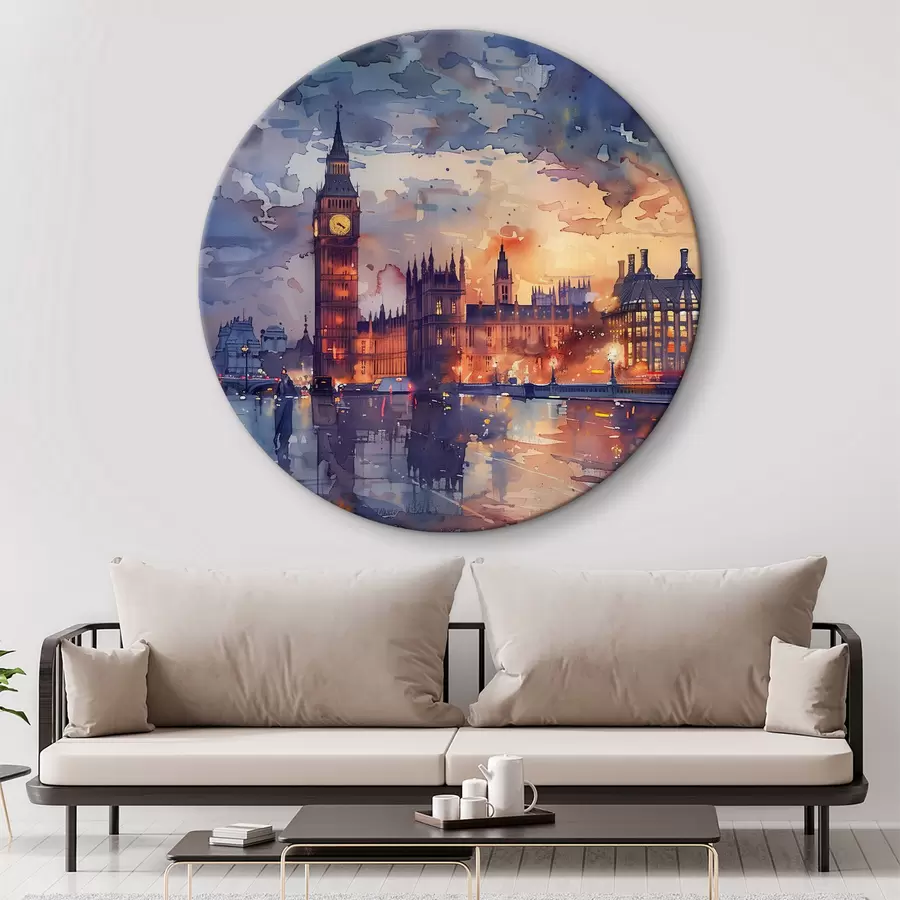 Wandbilder Aquarellmalerei von Big Ben in London r38473