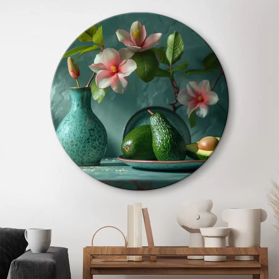 Wandbilder Avocado- und Lilienkomposition r38687