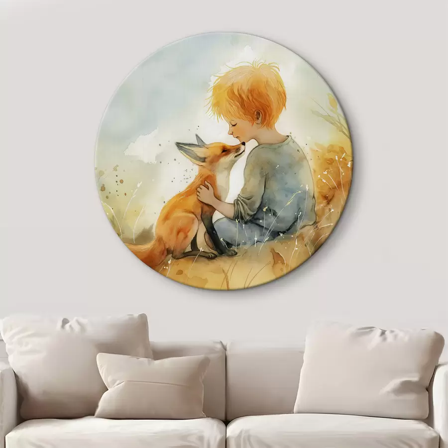 Wandbilder Der kleine Prinz mit dem Fuchs r38790