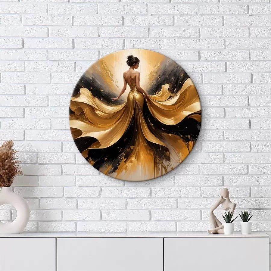 Wandbilder Ein Strauß weißer Lilien in einer blauen und weißen Keramikvase vor blauem Hintergrund Ölgemälde Stillleben r38820