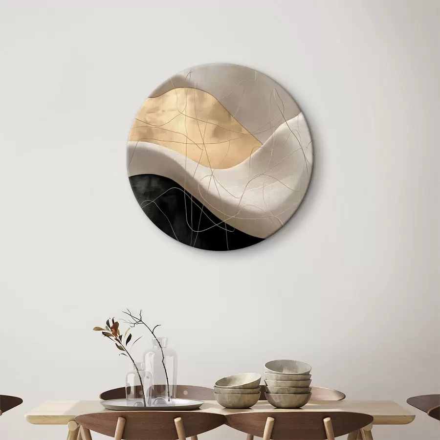 Wandbilder Abstraktion mit Wellen und Linien r39053