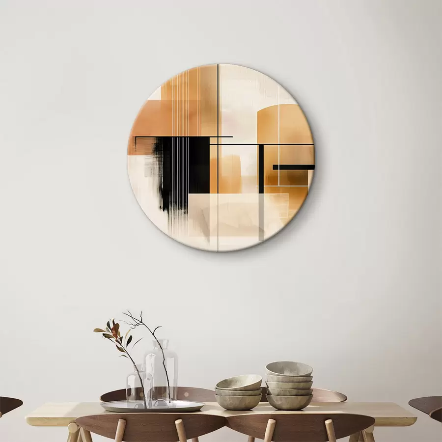 Wandbilder Abstraktion mit geometrischen Formen r39561