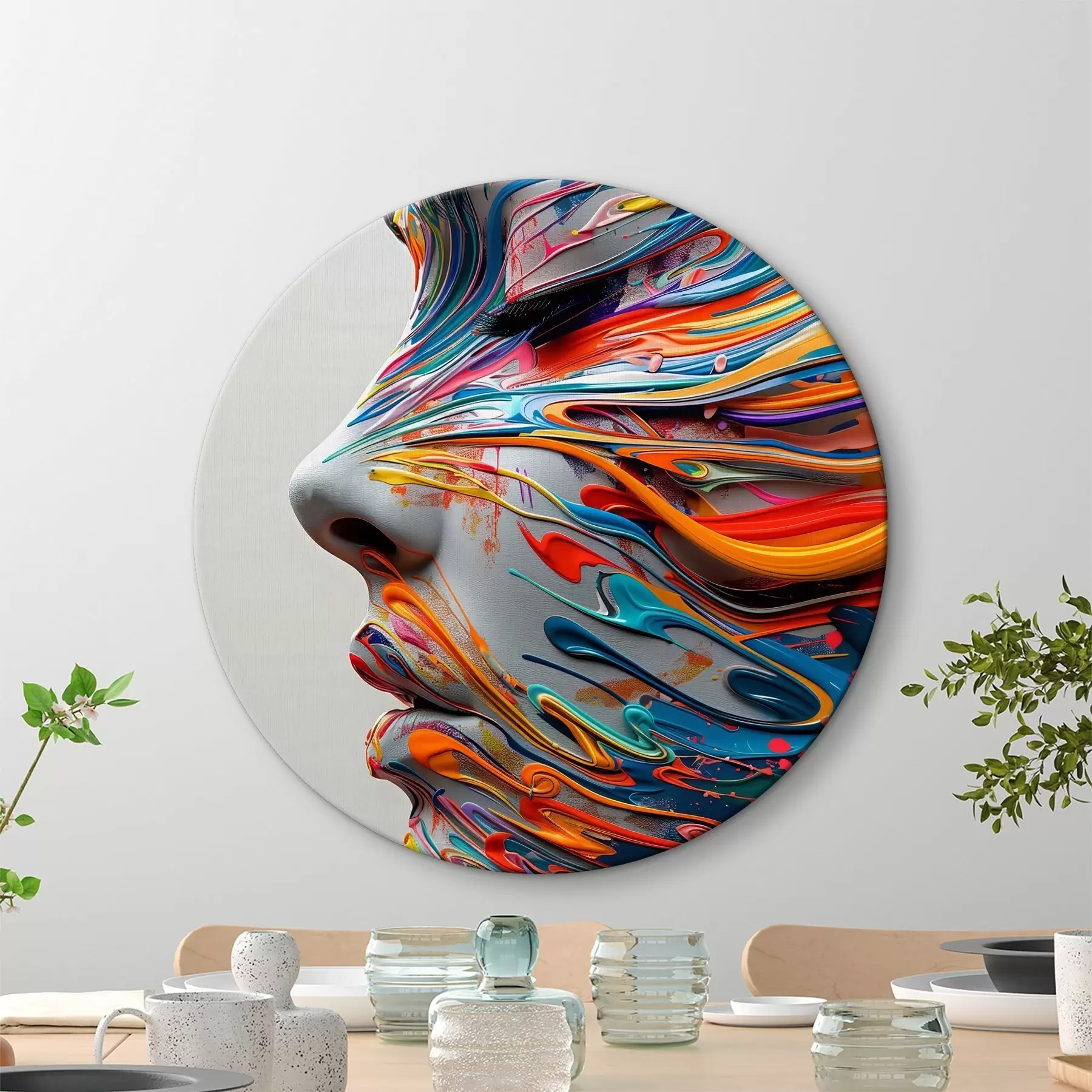 Wandbilder Gesicht in Farbe r40203