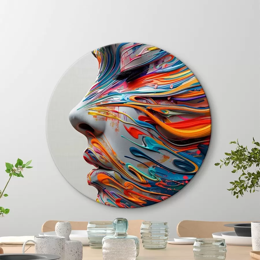 Wandbilder Gesicht in Farbe r40203