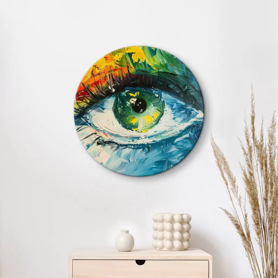 Wandbilder Strahlender Blick, grüne Augen r40365