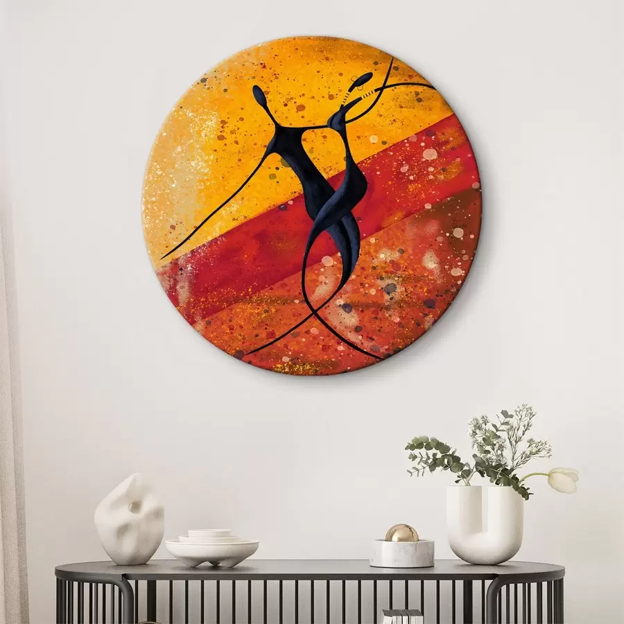 Wandbilder Silhouetten-Tanz, Afrikanischer Stil r28768