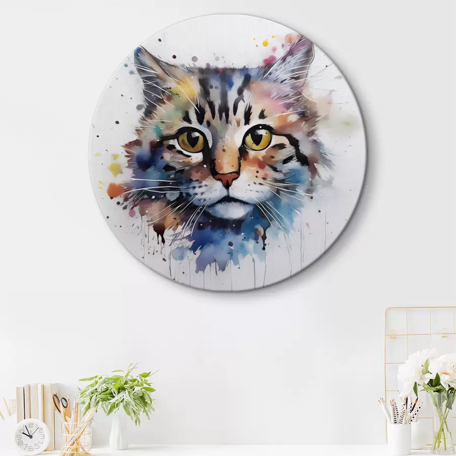 Wandbilder Katze, Felidae und Farbe r32314