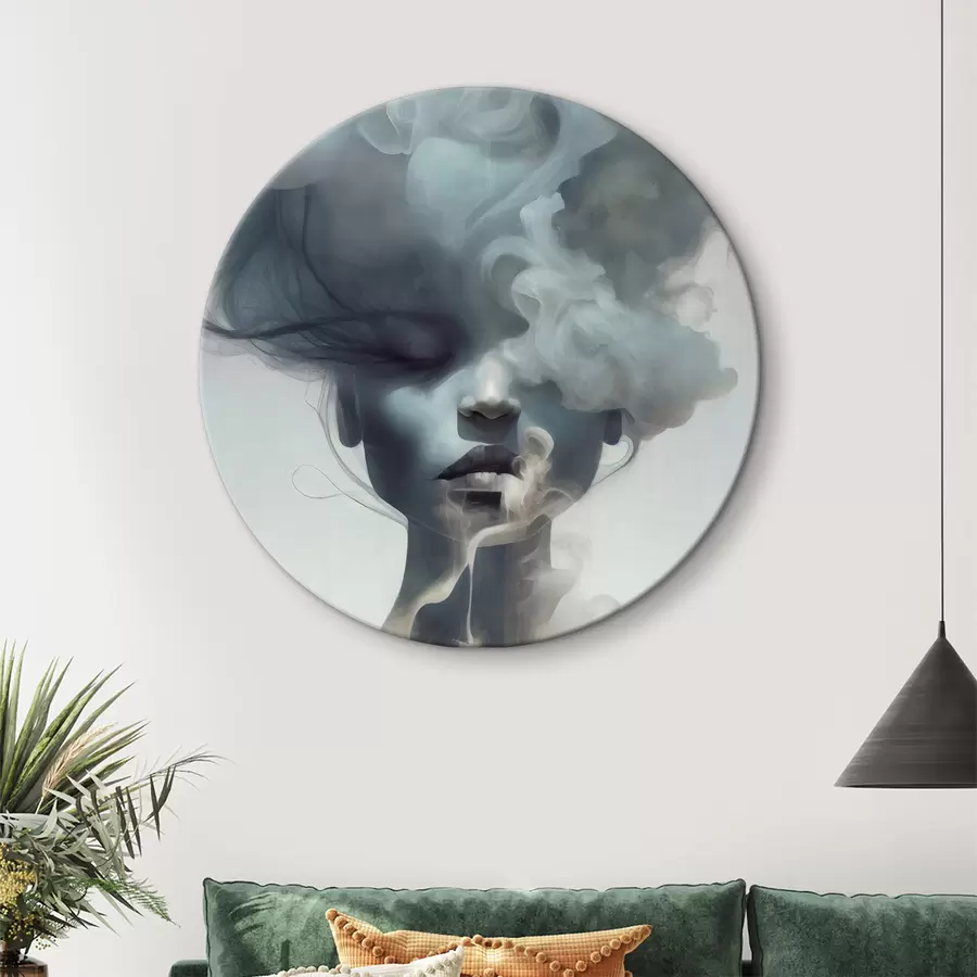 Fototapete Mädchen und grauer Dunst r35818