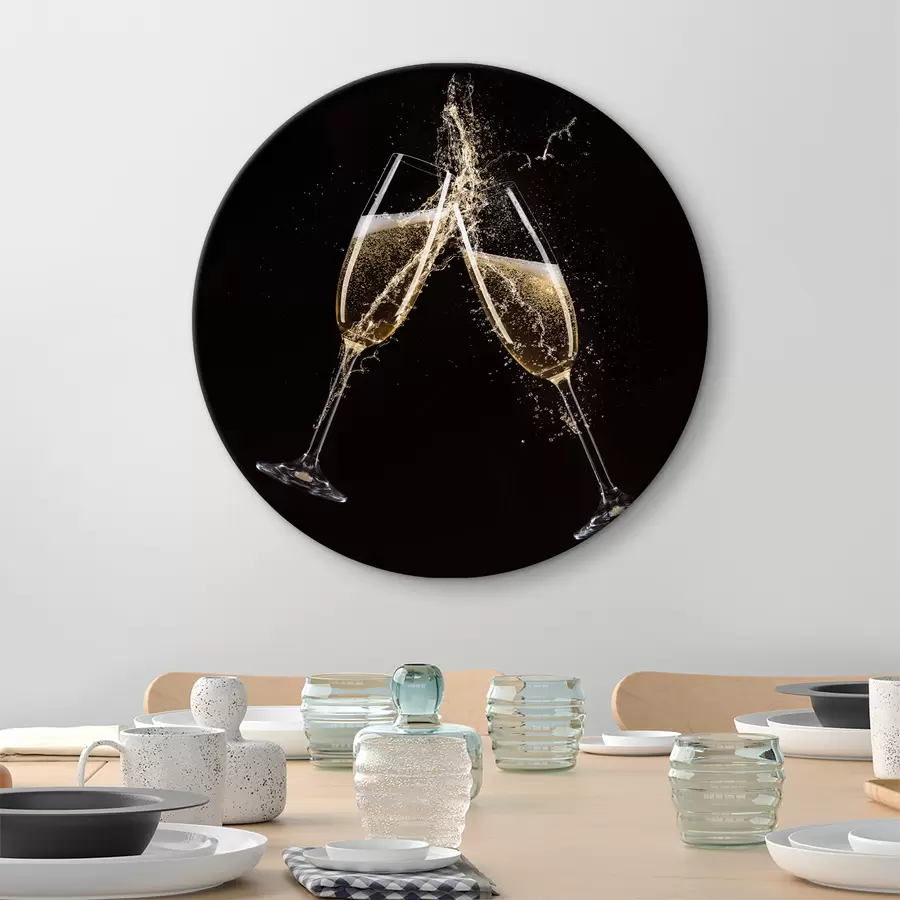 Wandbilder Champagner-Spritzer r37040