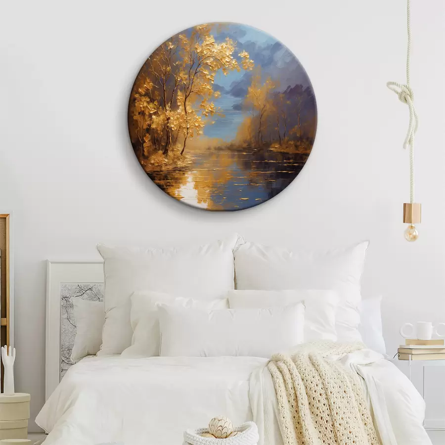 Wandbilder See im Herbstwald r37804