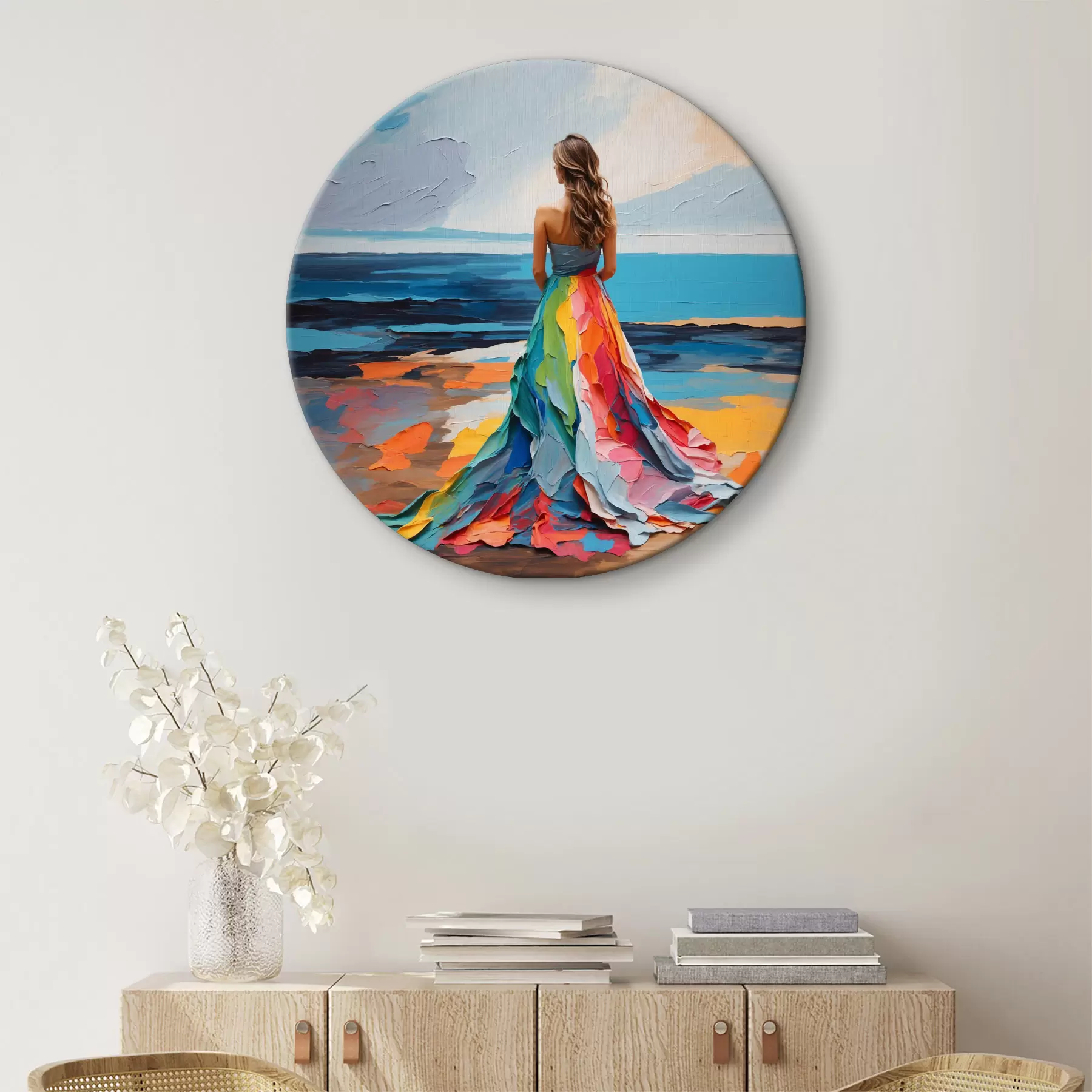 Wandbilder Frau am Meeresufer r38171