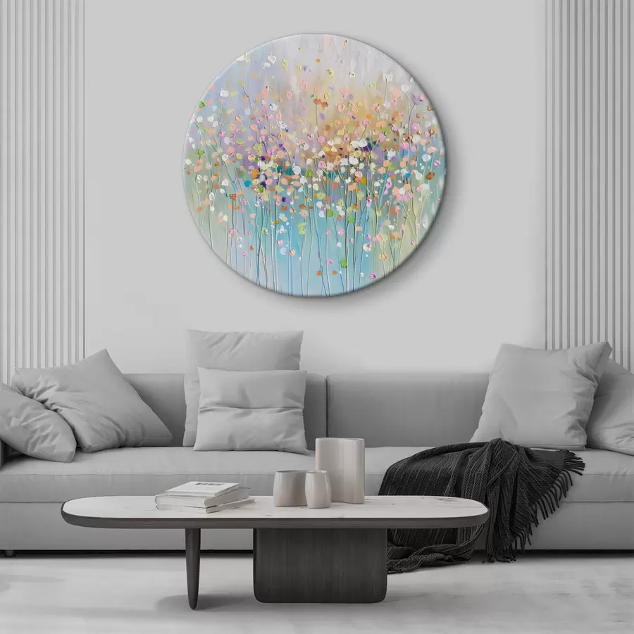 Wandbilder Bunte, trockene Blumen gedruckte Textur r38426