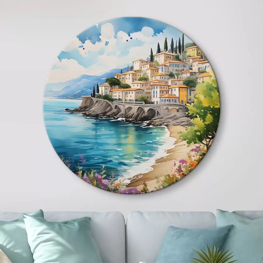 Wandbilder malerische Küste in einer italienischen Stadt r39298