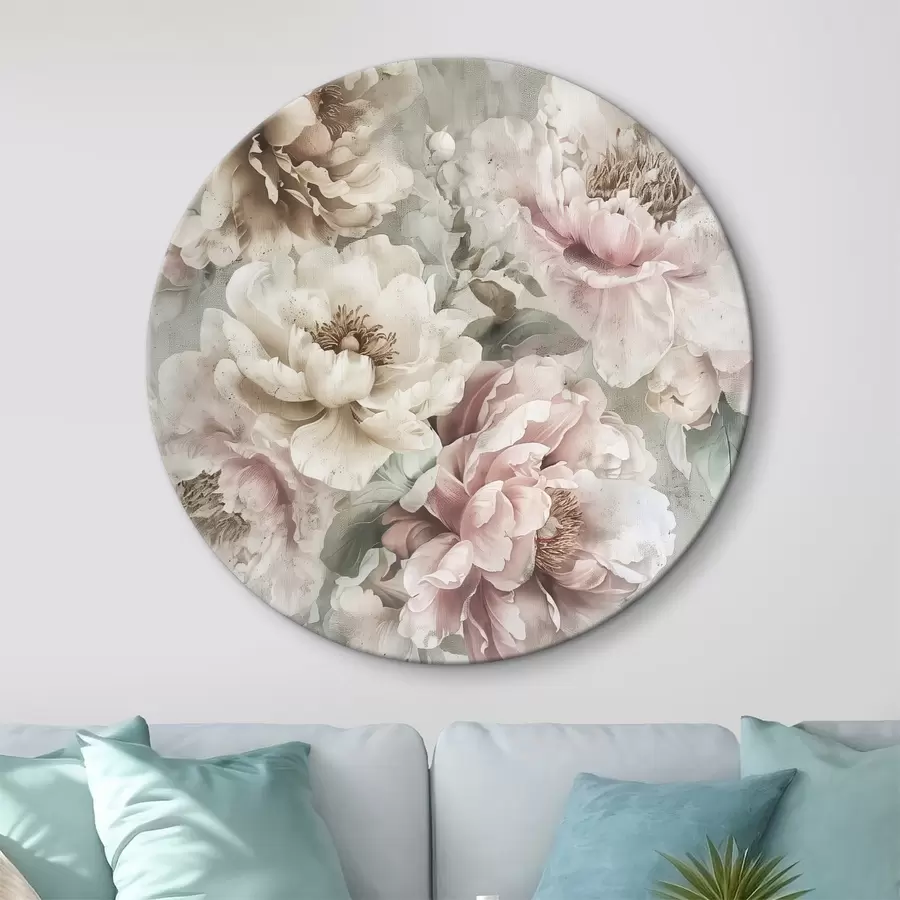 Wandbilder Vintage Pfingstrosen r39345