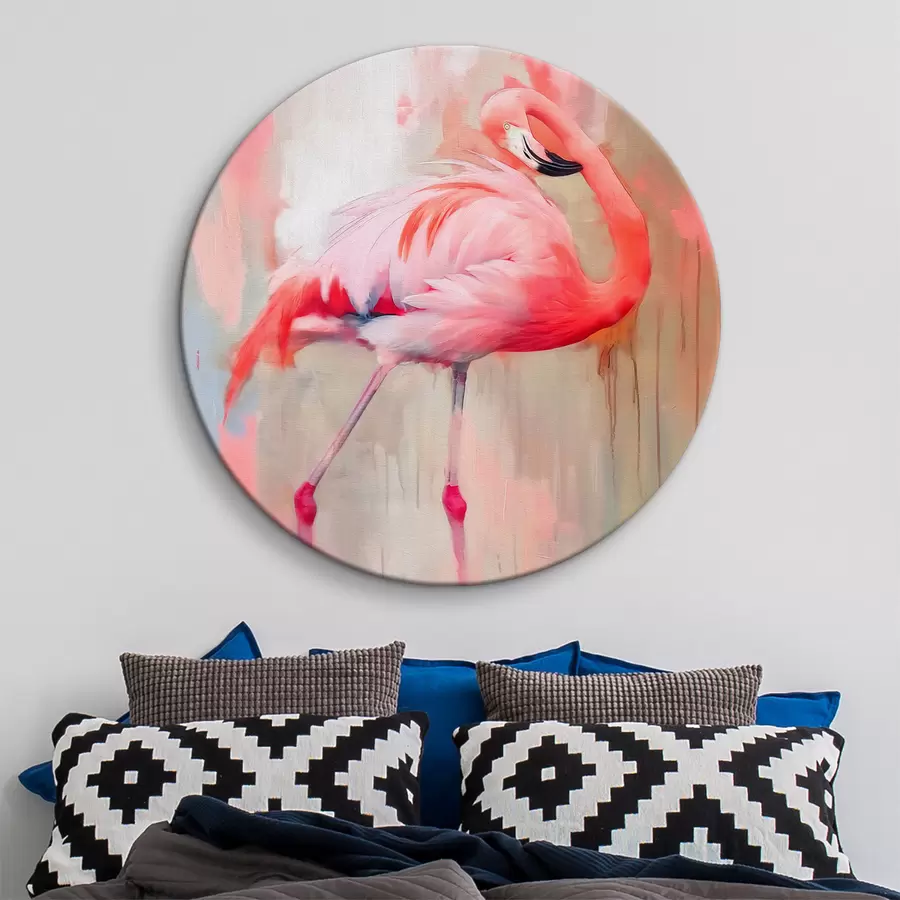 Wandbilder Rosa Flamingo-Vogel r39536