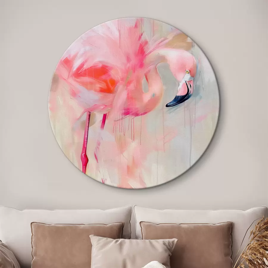 Wandbilder Rosa Flamingo-Vogel r39541