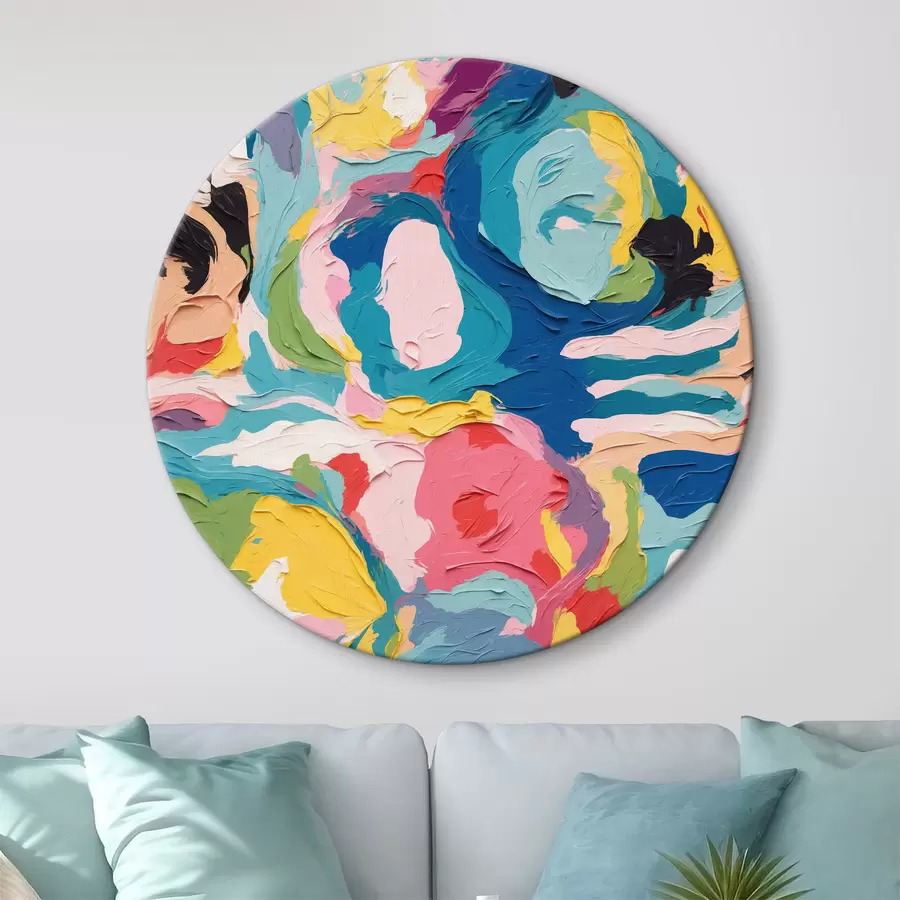 Wandbilder Abstrakte Malerei mit bunten Farben r39612