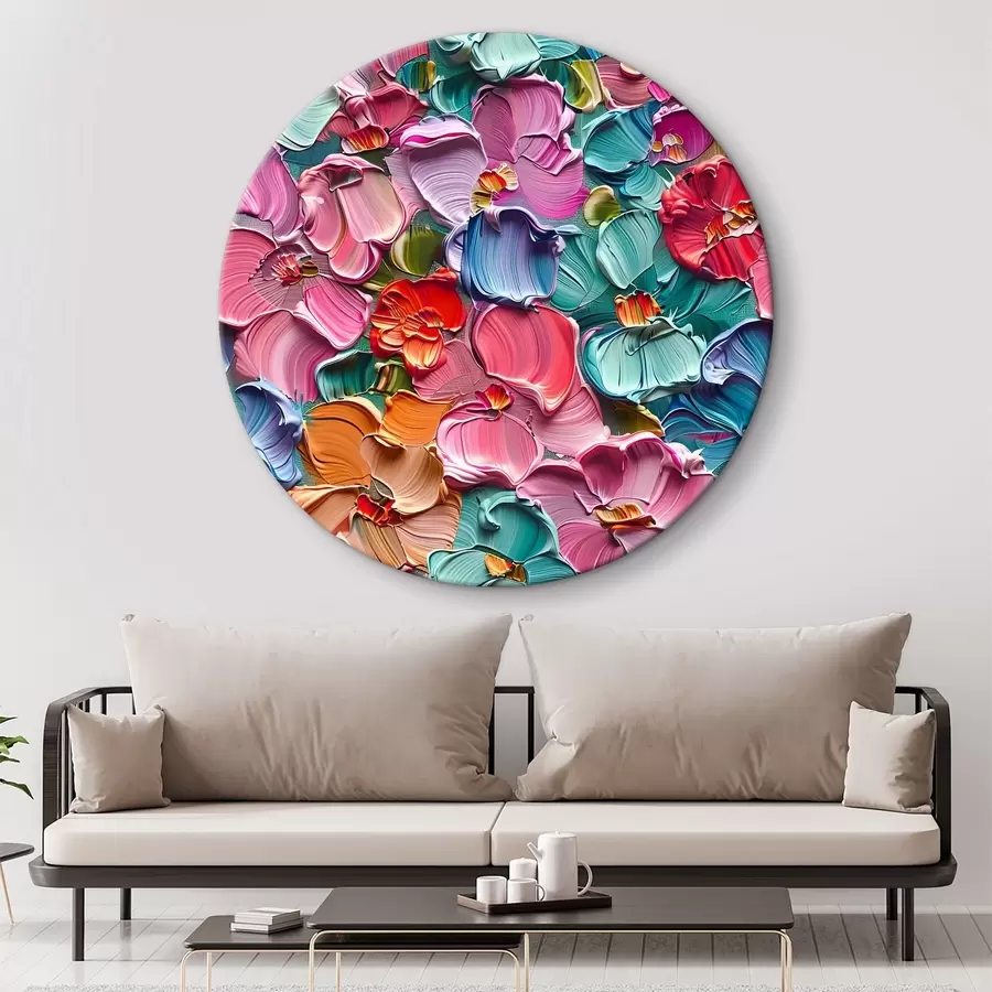 Fototapete Florale Acrylkomposition mit Pinselstrichen" r39736