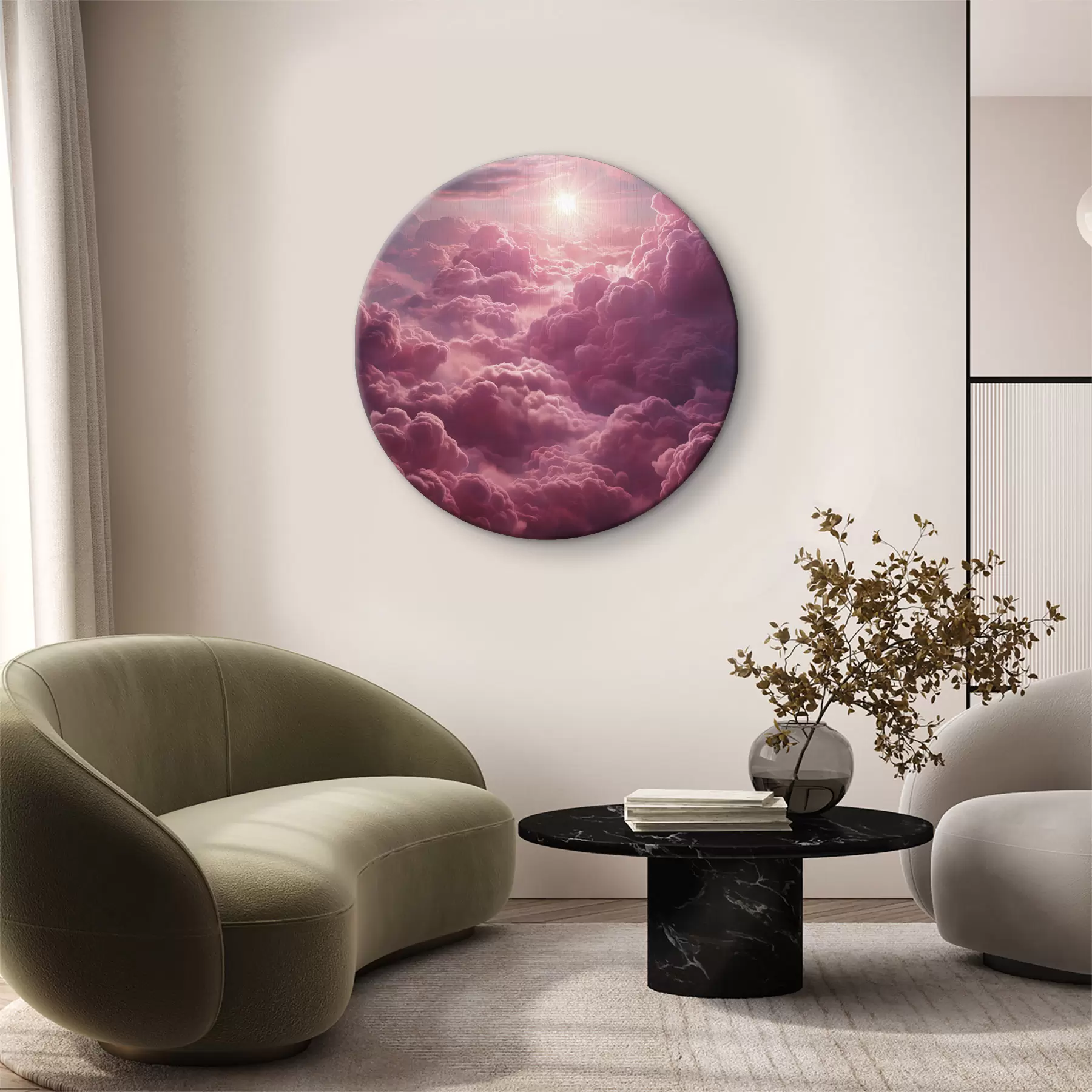 Wandbilder Lila und rosa Wolken, ätherisch, Sonnenuntergang, Realismus r39970