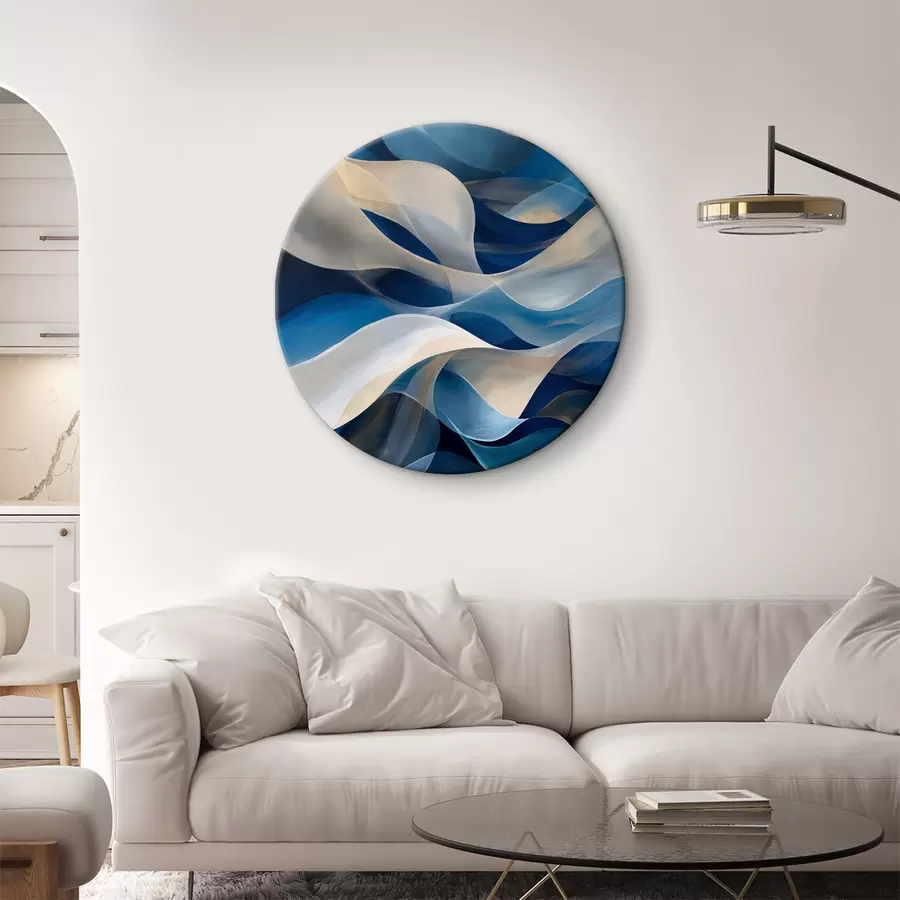 Wandbilder Volumenlinien sind blau r40248