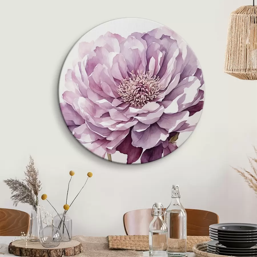 Wandbilder Lila Blume auf weißem Hintergrund r40347