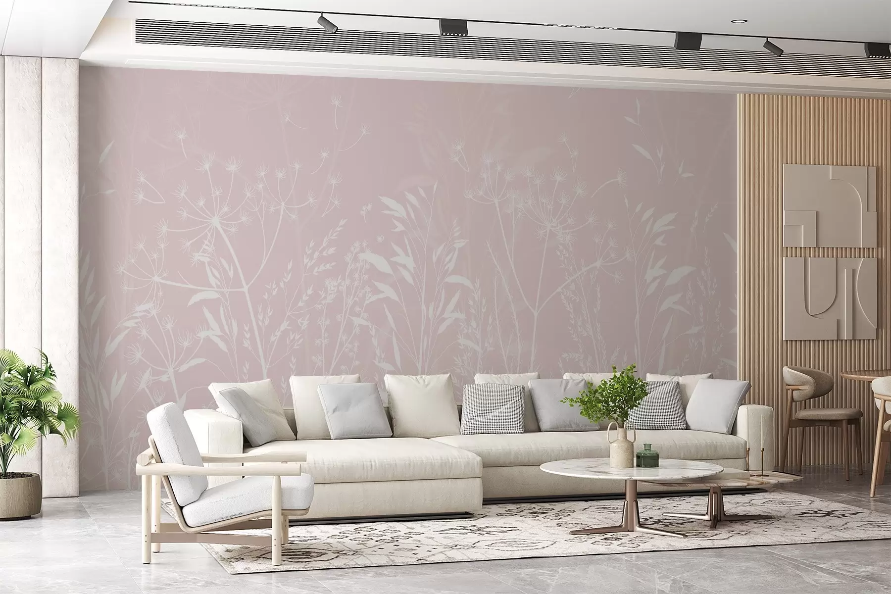 Fototapete Silhouetten von Wildkräutern w02456