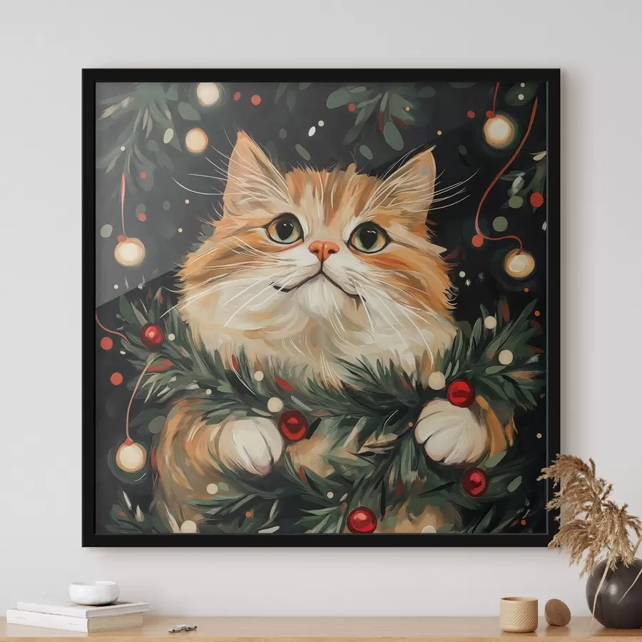 Fototapete Neujahrskatze f42105