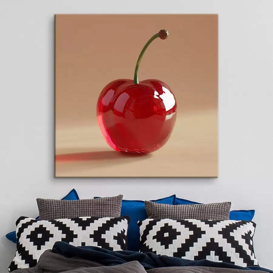 Wandbilder Obst, reife rote Kirschen s42069