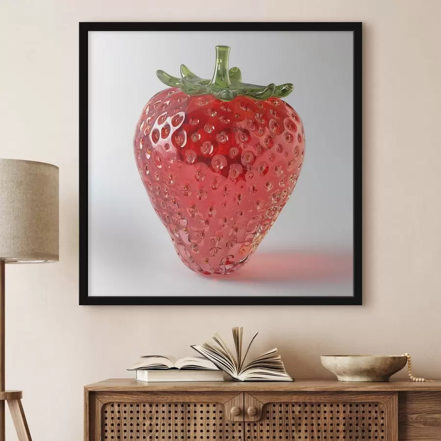 Fototapete Früchte, Erdbeeren auf einem hellen Hintergrund f42077