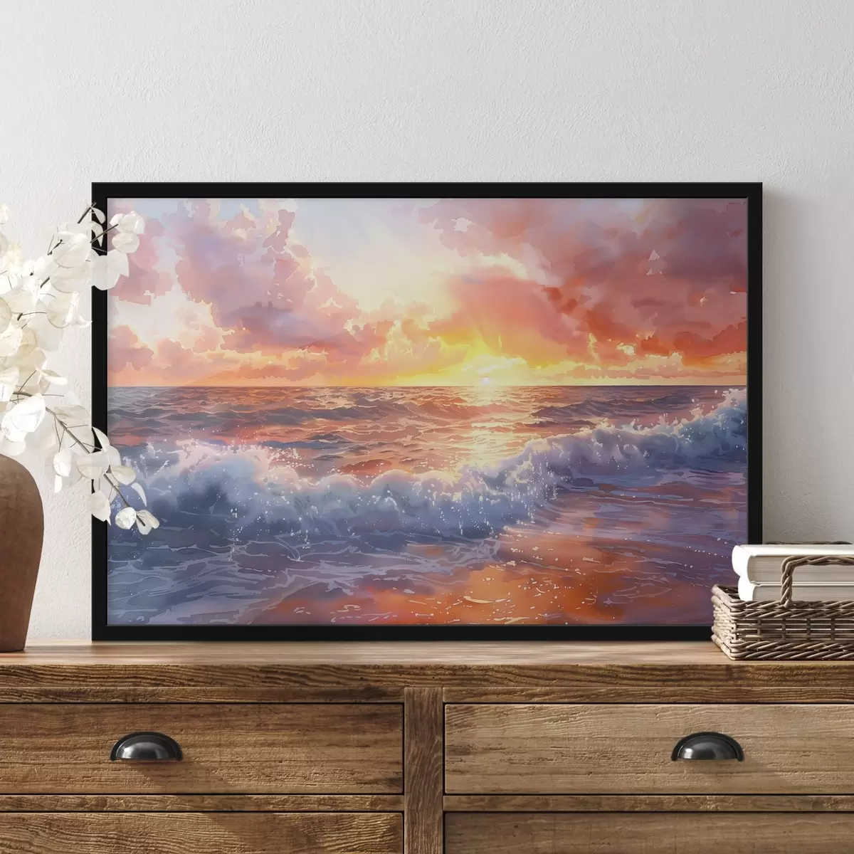 Poster Sonnenuntergang über dem Meer f38476