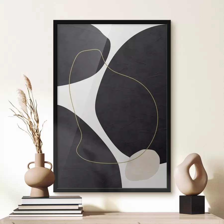 Fototapete Elegante Wirbel in monochromer Harmonie f36036