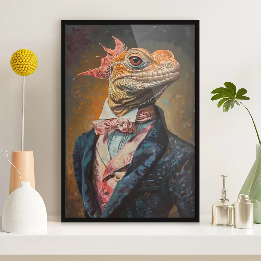 Fototapete Eidechse im Anzug f38374