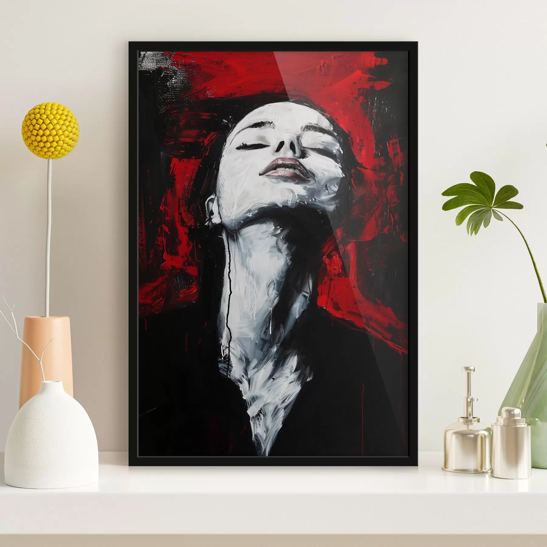 Fototapete Bild einer Frau mit geschlossenen Augen und dem Andy Warhol Museum im Hintergrund f38557