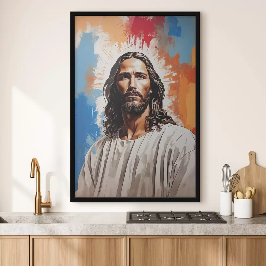 Fototapete Bild eines Mannes mit langen Haaren f38589