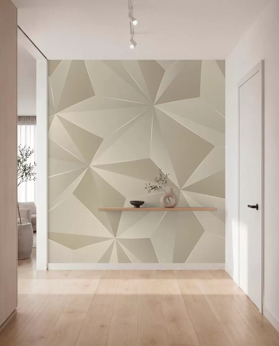 Fototapete Beigefarbenes geometrisches Relief u42449
