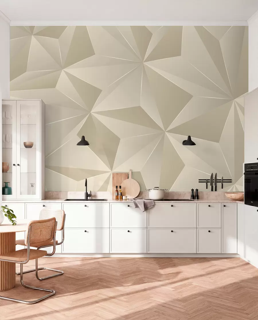 Fototapete Beigefarbenes geometrisches Relief u42449