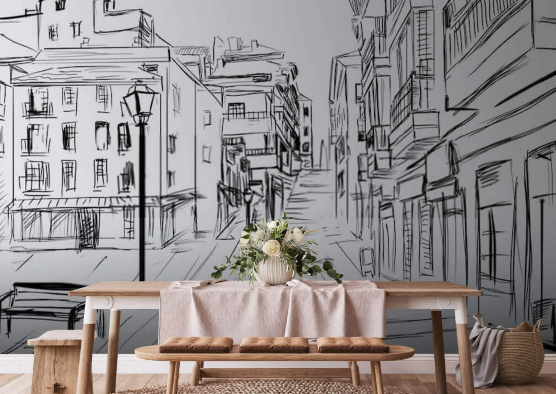 Fototapete Gebäude, schwarze e Infrastruktur u51061