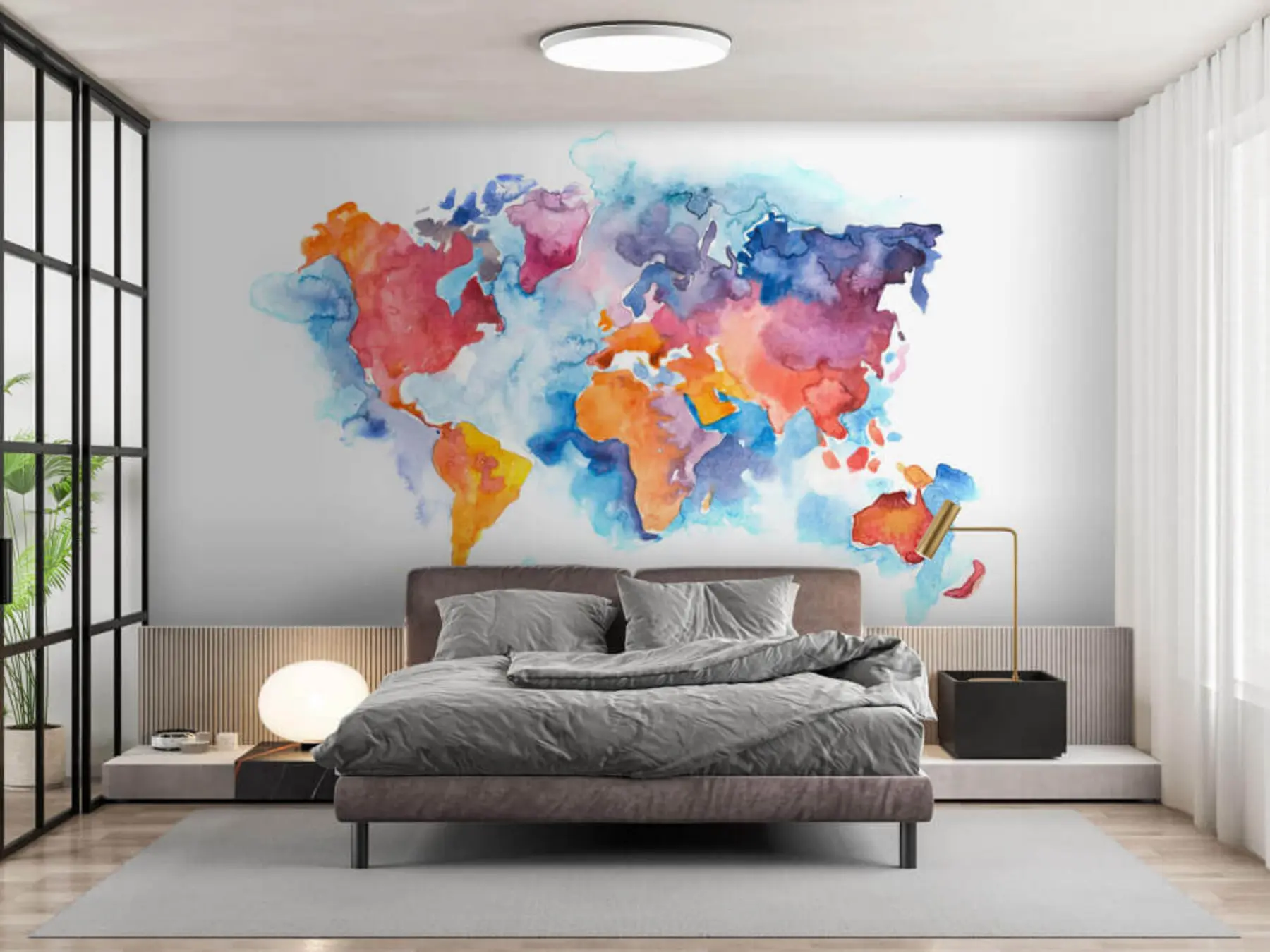 Fototapete Farbe, Welt und Schrift u51100