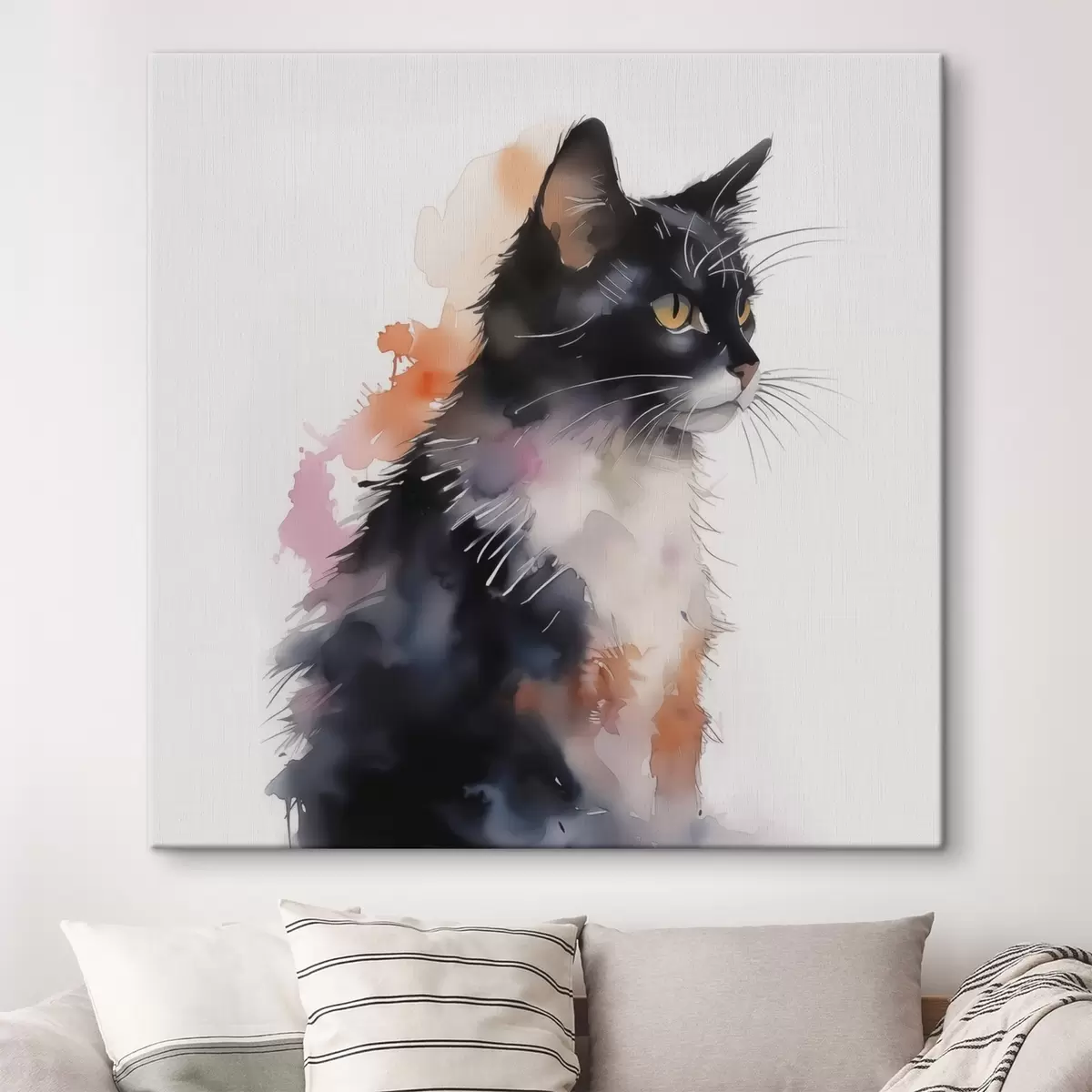 Wandbilder Katzenimitation Aquarell s42121