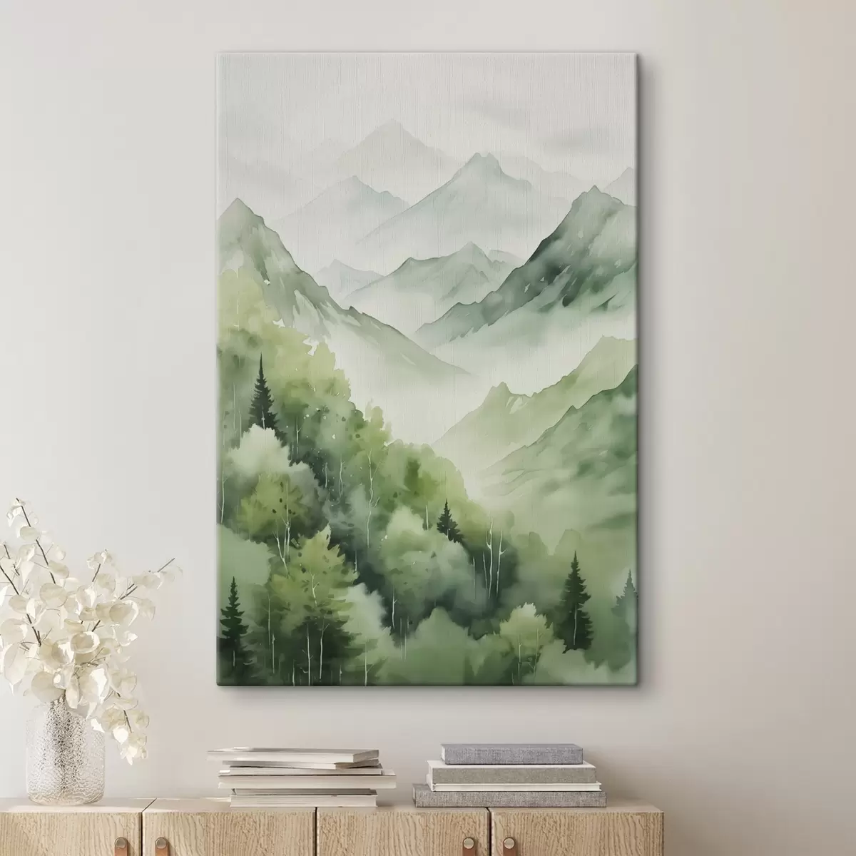 Wandbilder Laubwald in den Bergen Nachahmung des Aquarells s42122