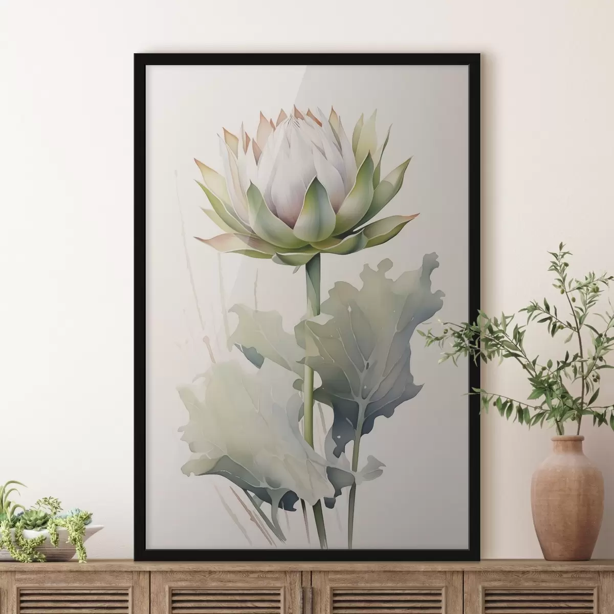 Poster Artischockenblütenimitation Aquarell f42117