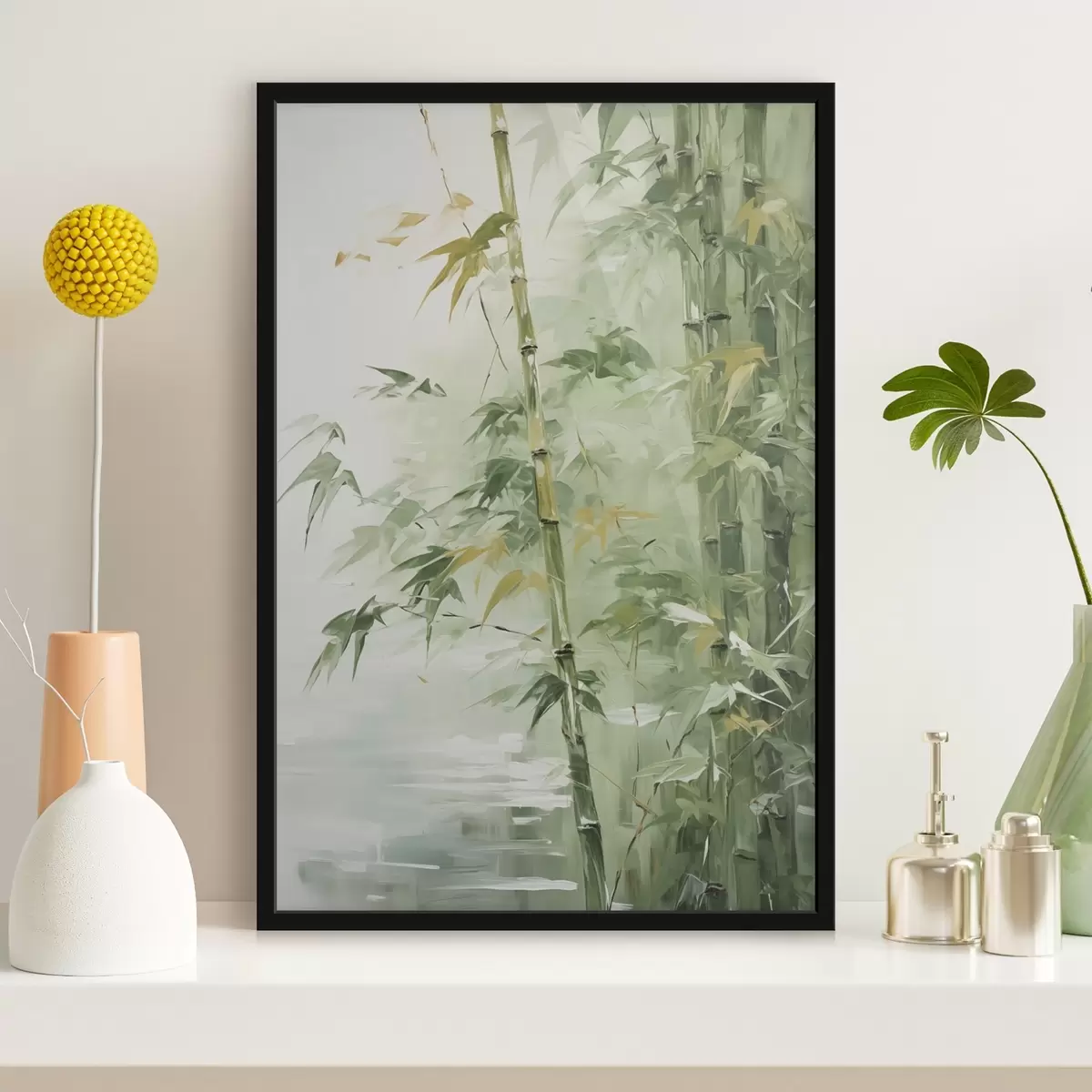 Poster Bambushain Imitation Malerei f42118