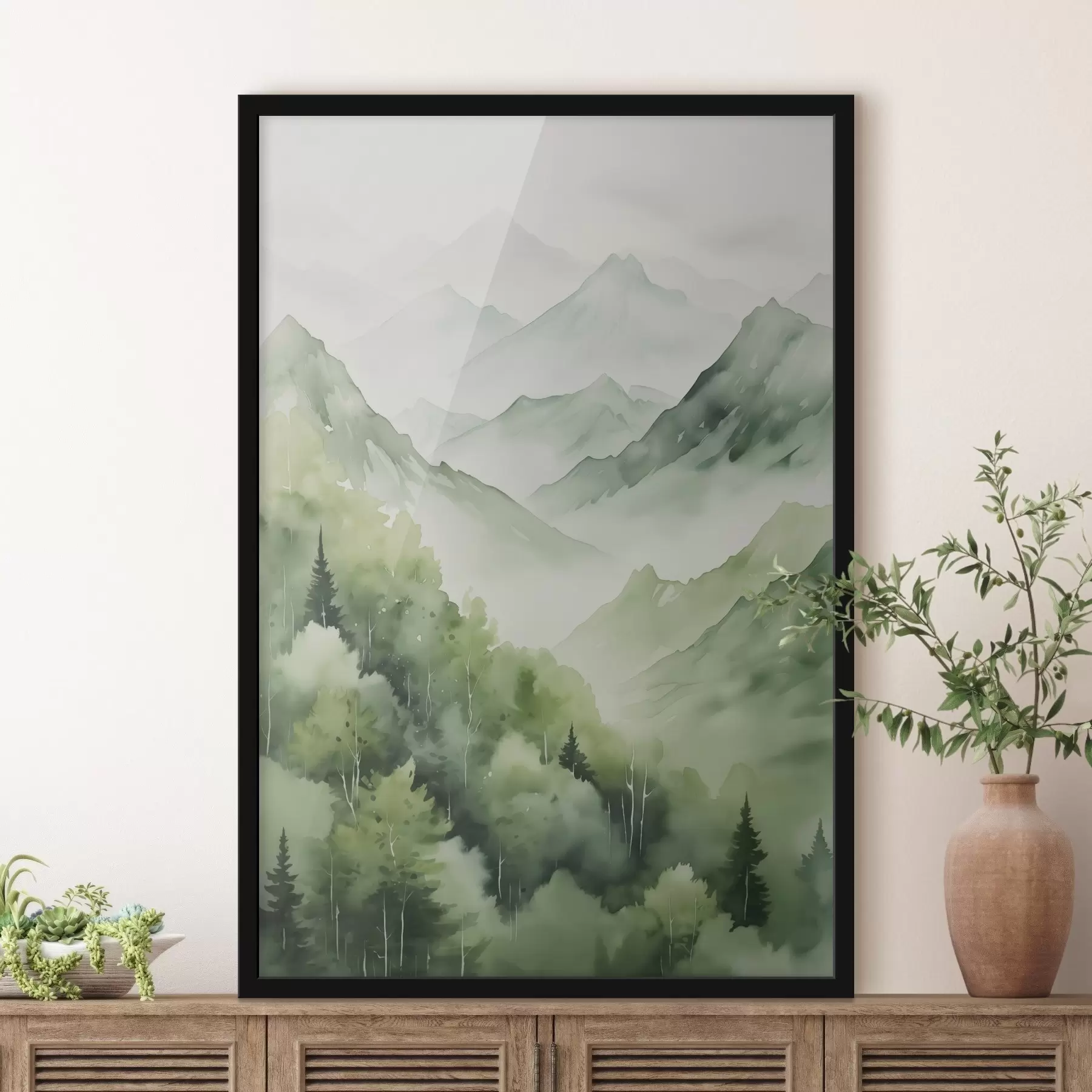 Wandbilder Laubwald in den Bergen Nachahmung des Aquarells f42122