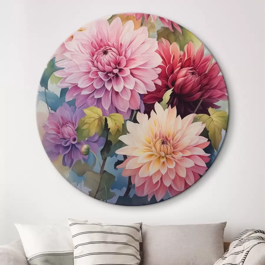 Wandbilder Helle Chrysanthemen Nachahmung von Aquarell-Stil r42116