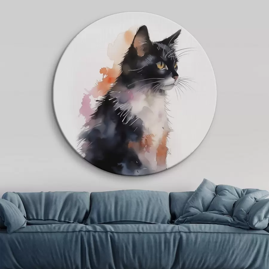 Wandbilder Katzenimitation Aquarell r42121